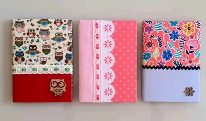 caderno com capa de tecido caderno com capa de tecido
